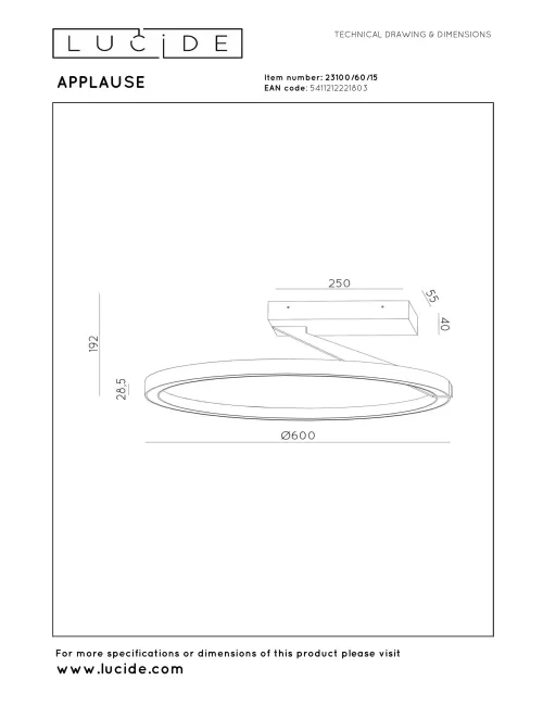 Ceiling lamp Applause Ø60 LED