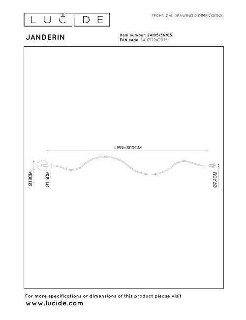 Griestu lampa Janderin LED