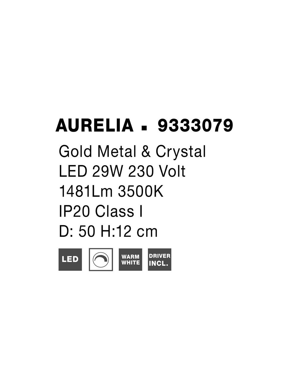 Lustra Aurelia Ø50 LED