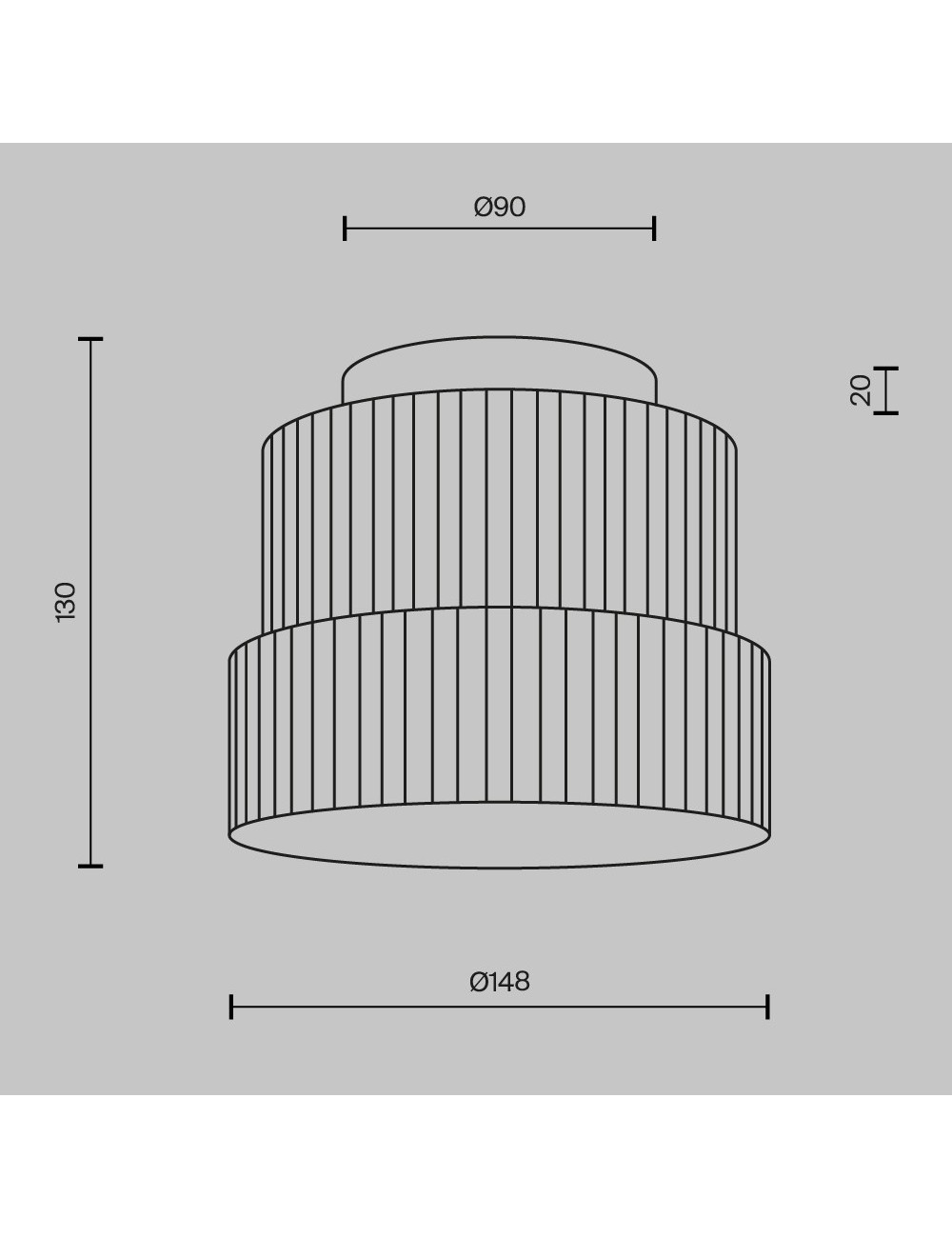 Griestu lampa Scala Ø14,8 LED