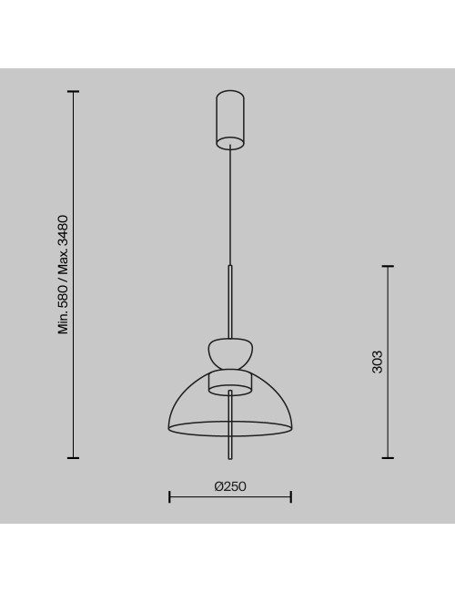 Piekaramā lampa Bangkok Ø25 LED