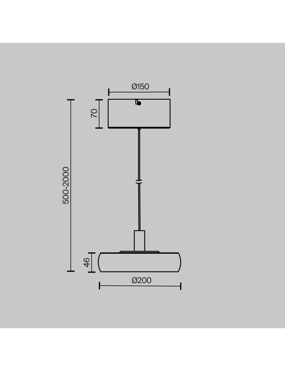 Piekaramā lampa Float Ø20 LED