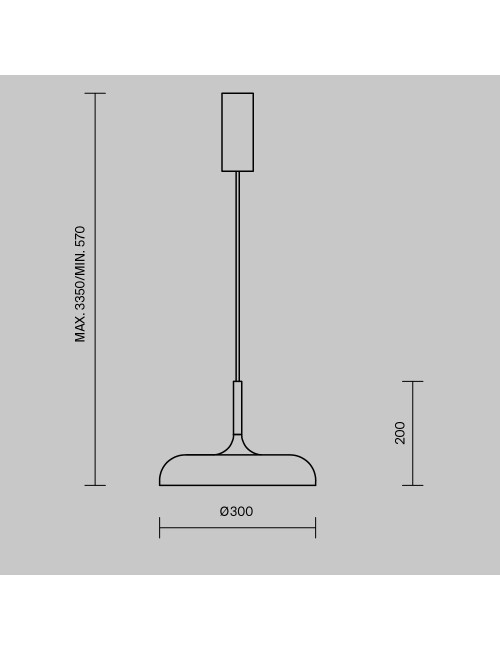 Piekaramā lampa Gerhard Ø30 LED