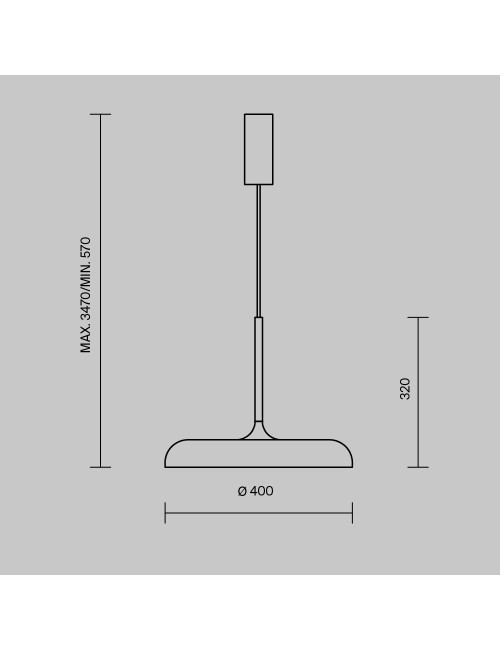 Piekaramā lampa Gerhard Ø40 LED