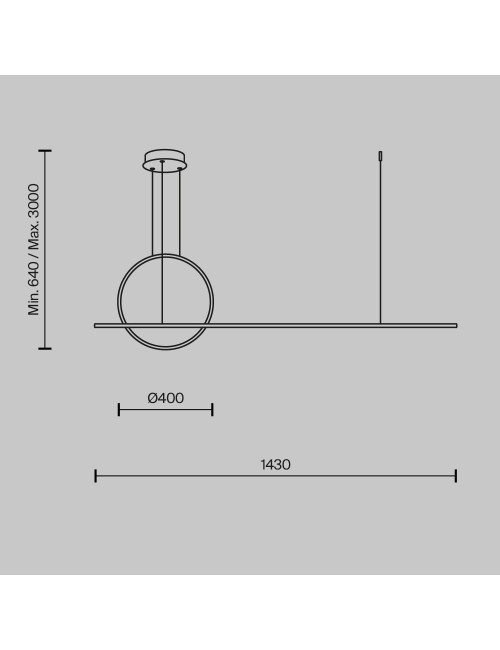 Piekaramā lampa Halo LED