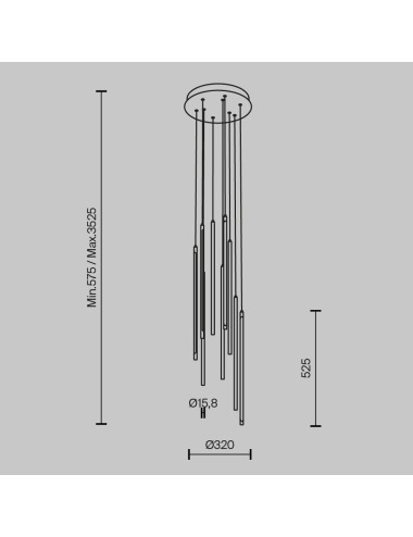 Piekaramā lampa Light Stick Ø35 LED