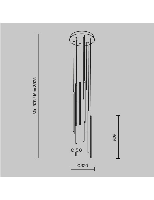 Piekaramā lampa Light Stick Ø35 LED