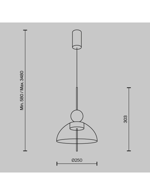 Piekaramā lampa Bangkok Ø25 LED