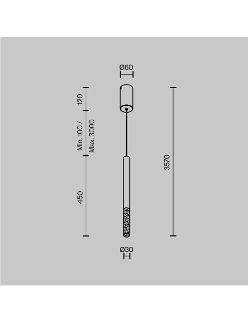 Piekaramā lampa Pro Shade Ø3 LED