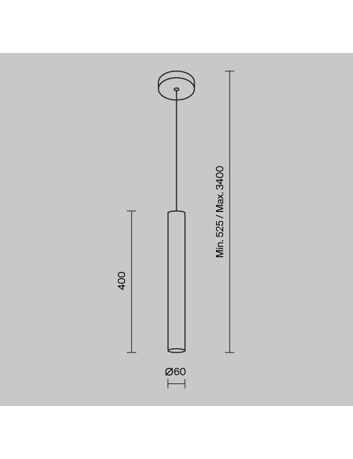 Piekaramā lampa Pro Focus Ø6 LED