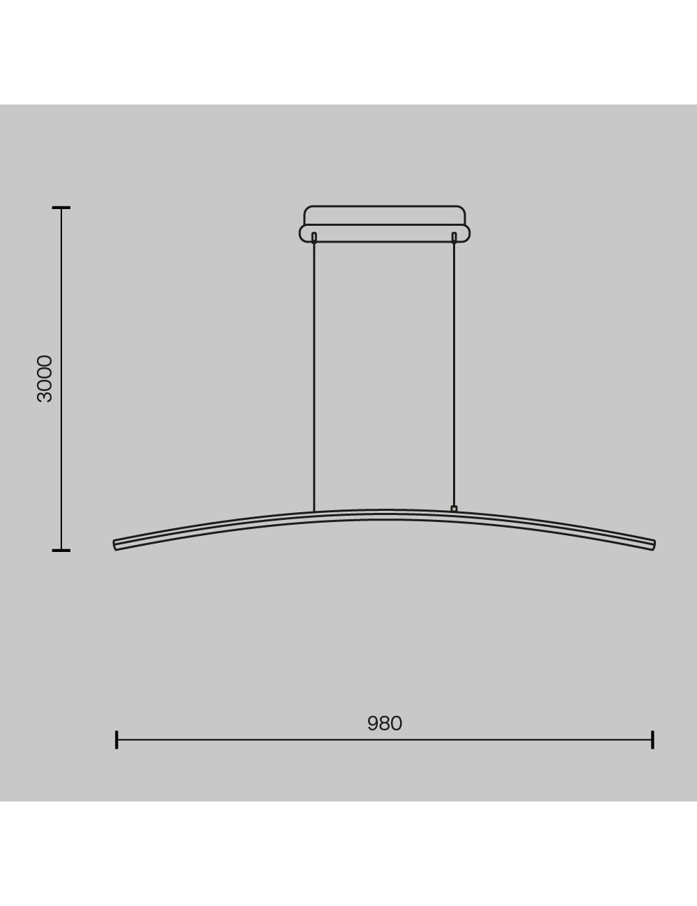 Piekaramā lampa Curve LED