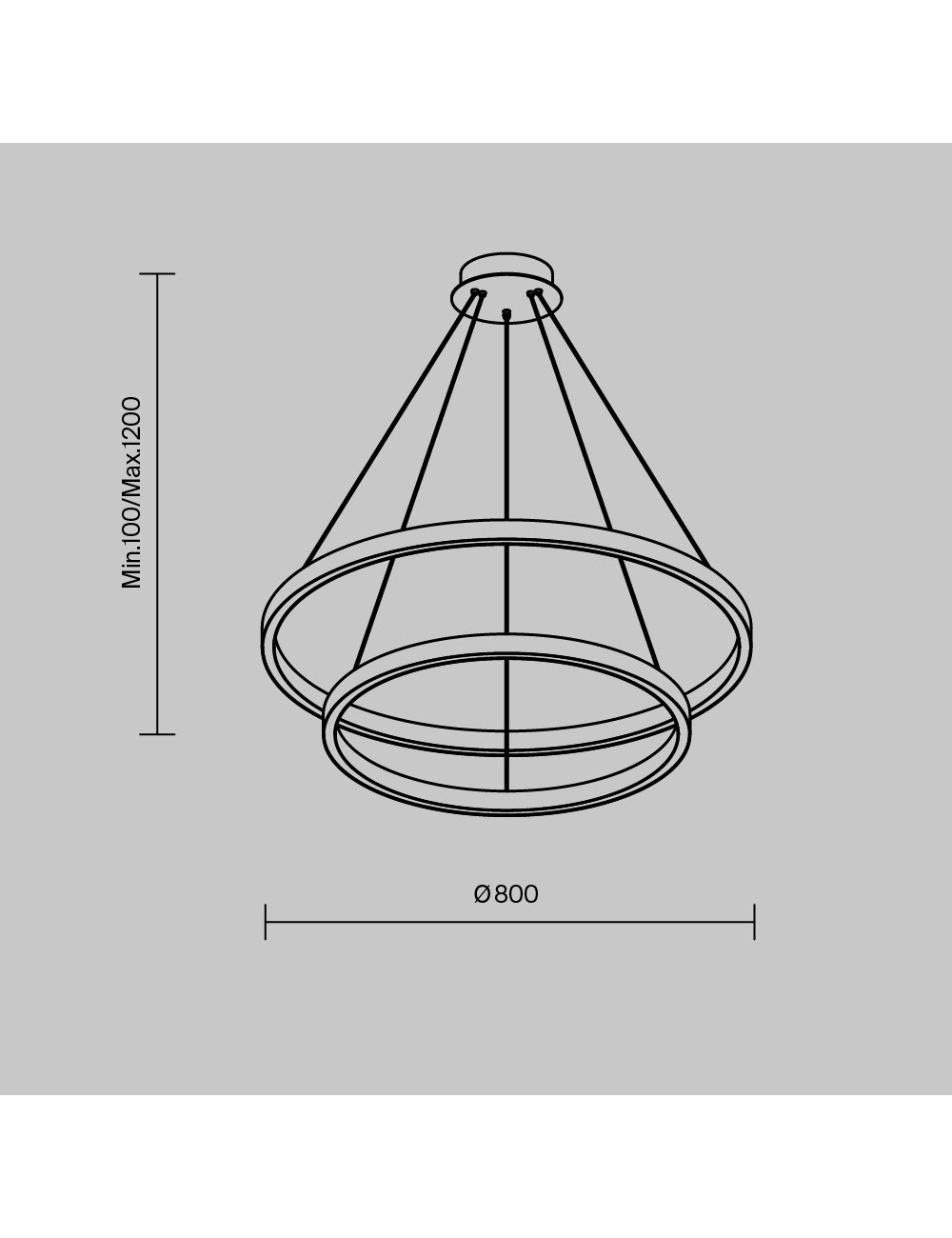 Piekaramā lampa Rim Ø80 LED