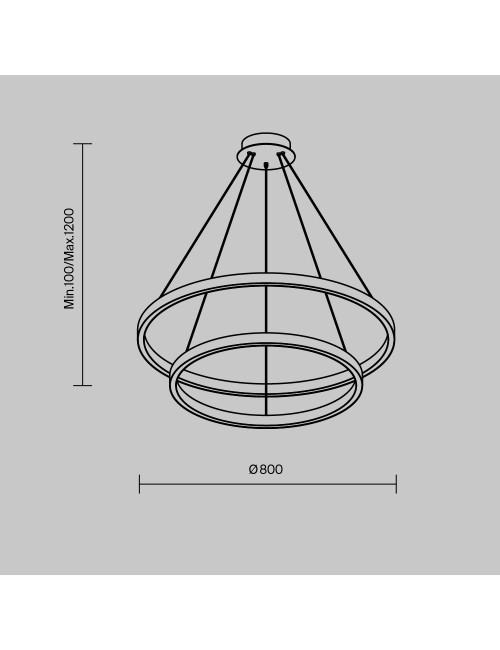 Piekaramā lampa Rim Ø80 LED