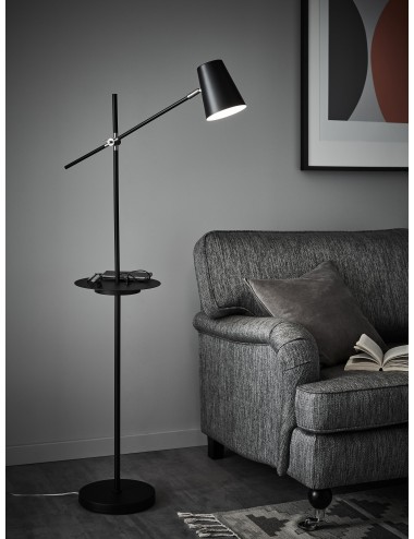 Stāvlampa Linear melna