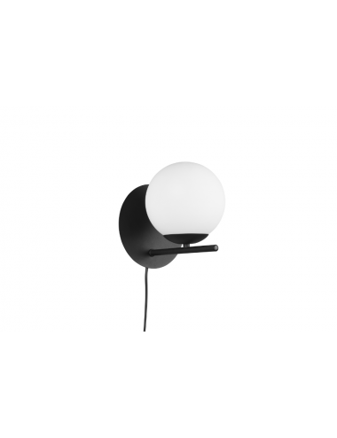 Sienas lampa Pure melna